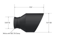 Load image into Gallery viewer, MBRP 15-23 Dodge Charger 5.7L/6.2L/6.4L T304 3in ID / 5in OD Out / 8in Length Angle Cut Black Tip-Tips-MBRP