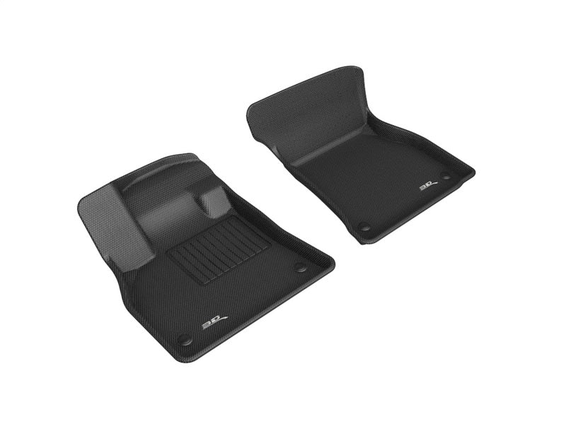 3D MAXpider 19-21 Audi E-Tron Kagu 1st Row Floormats - Black-Floor Mats - Rubber-3D MAXpider