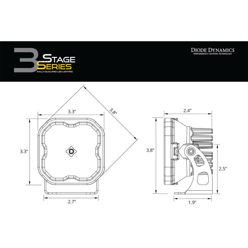 Diode Dynamics SS3 Max ABL - Yellow Combo Standard (Pair)-Light Accessories and Wiring-Diode Dynamics-691025932669-
