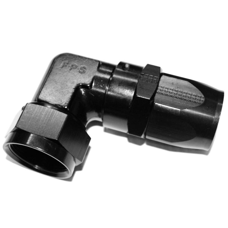 Fragola -20AN x 90 Degree Low Profile Forged Hose End - Black Fragola