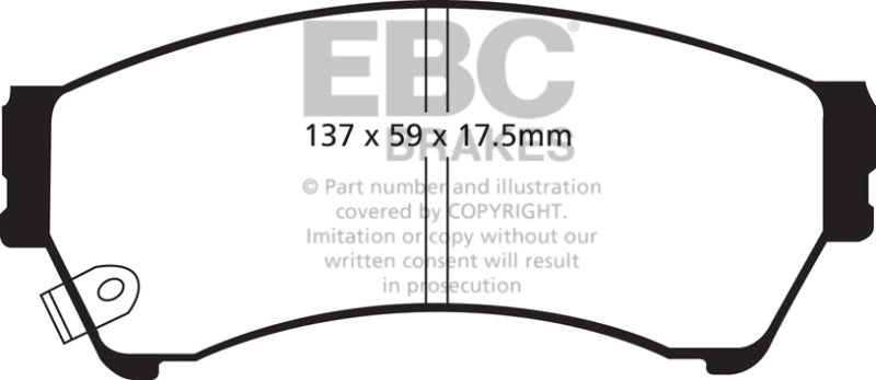 EBC 06-09 Ford Fusion 2.3 Redstuff Front Brake Pads-Brake Pads - Performance-EBC