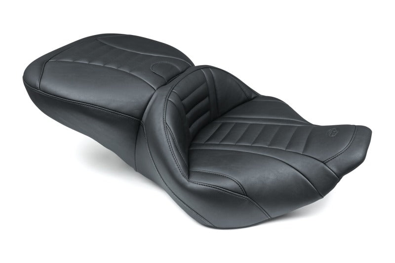 Mustang 97-07 Harley Rd King,06-07 Str Glide,00-05 Eagle Touring 1PC Seat Deluxe - Black Mustang Motorcycle