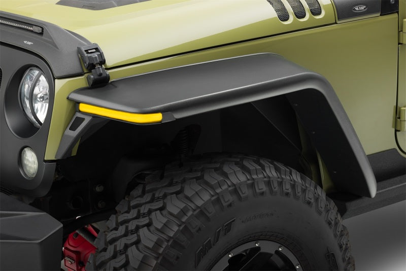 Rugged Ridge 07-18 Jeep Wrangler JK 2-Door+4-Door Unlimited Max Terrain Fender Flare Front+Rear Set - Black Ops Auto Works