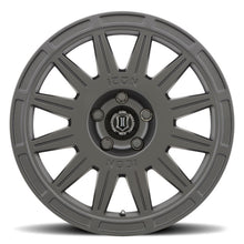 Load image into Gallery viewer, ICON Ricochet 17x8 5x4.5 38mm Offset 6in BS Satin Black Wheel ICON