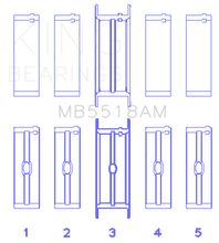 Load image into Gallery viewer, King AMC / Jeep 390 &amp; 401 (Undersize 0.10IN) Crankshaft Main Bearing Set-Bearings-King Engine Bearings
