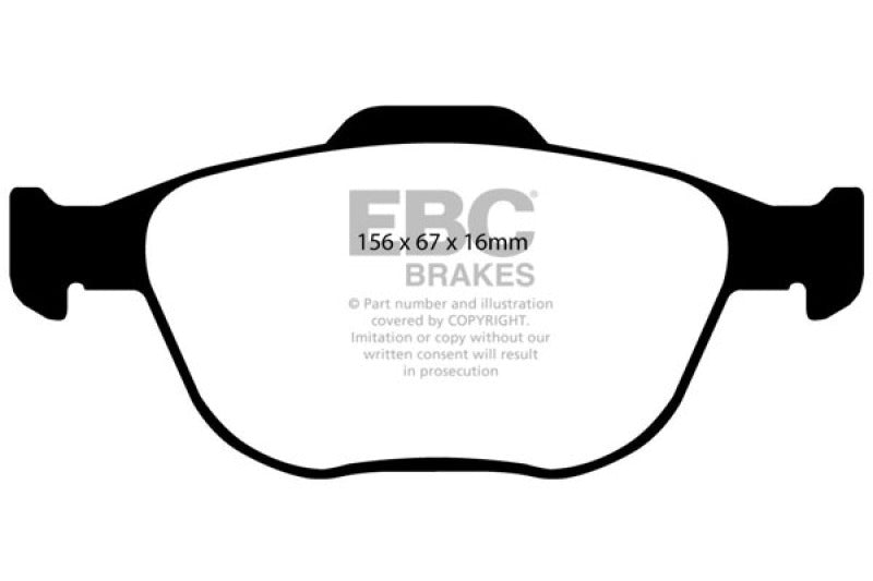 EBC 02-04 Ford Focus 2.0 SVT Greenstuff Front Brake Pads EBC