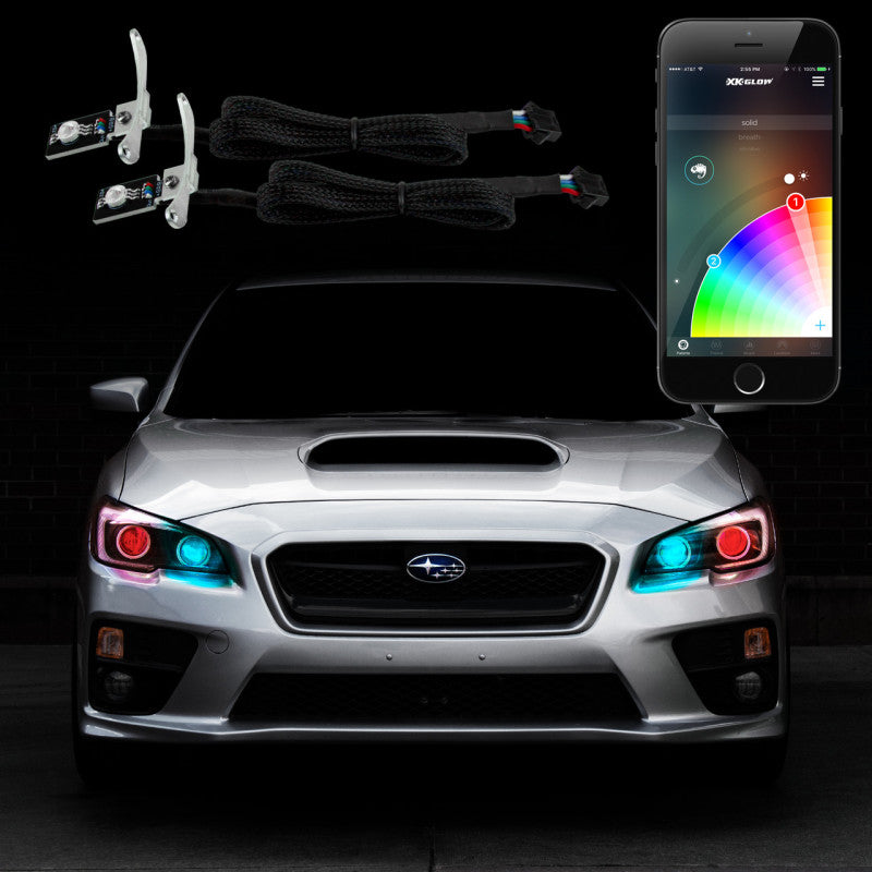 XK Glow 2xRGB Demon Eye Million Color XKGLOW Smartphone App Controlled Kit-Light Accessories and Wiring-XKGLOW