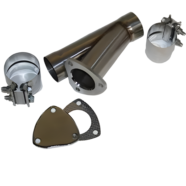 Granatelli 2.5in Stainless Steel Manual Exhaust Cutout Kit w/Slip Fit/Band Clamp Granatelli Motor Sports