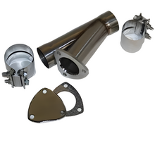 Load image into Gallery viewer, Granatelli 4.0in Stainless Steel Manual Exhaust Cutout Kit w/Slip Fit/Band Clamp Granatelli Motor Sports