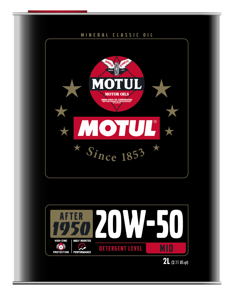 Motul 20W50 Classic Performance Oil - 10x2L - Black Ops Auto Works