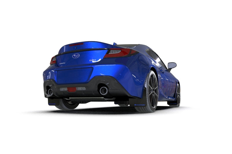 Rally Armor 2022+ Subaru BRZ / 2022+ Toyota GR86 Black UR Mud Flap w/ Blue Logo-Mud Flaps-Rally Armor