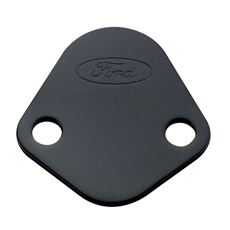 Ford Racing Fuel Pump Block Off Plate - Black Crinkle Finish w/ Ford Oval Ford Racing