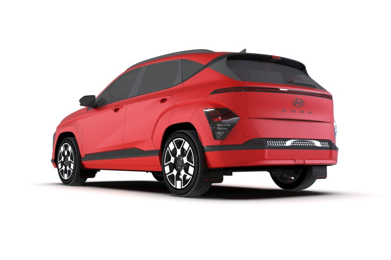Rally Armor 2024 Hyundai Kona EV Black UR Mud Flap w/ Grey Logo-Mud Flaps-Rally Armor