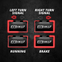 Load image into Gallery viewer, XK Glow Motorcycle License Plate Frame Light w/ Turn Signal - Chrome-Light Accessories and Wiring-XKGLOW