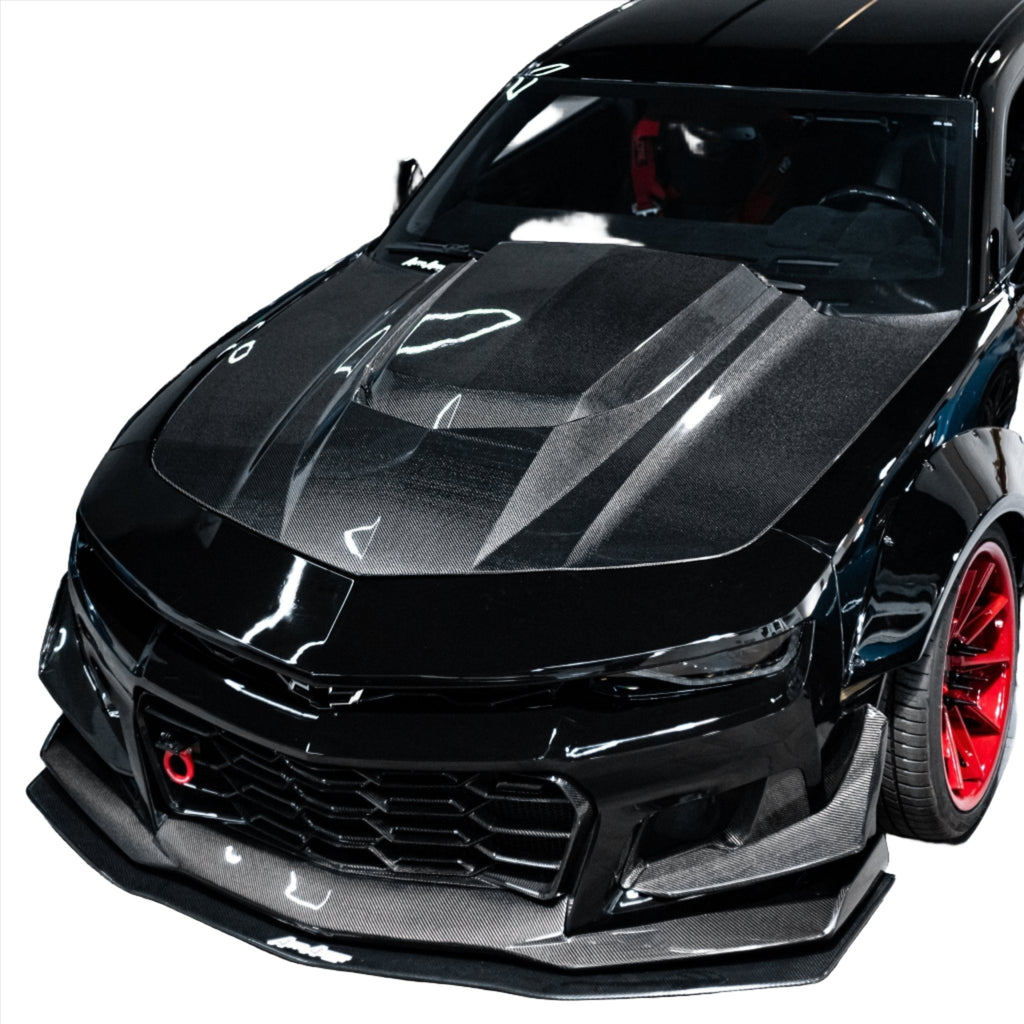 2010-2015 Chevy Camaro Type-ZR Carbon Fiber Double Sided Hood - Black Ops Auto Works