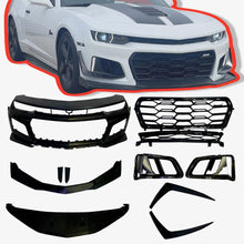 Load image into Gallery viewer, 2010-2015 Chevy Camaro ZL1 1LE Track Package Front Bumper Conversion 11pcs Flat BLK - Black Ops Auto Works