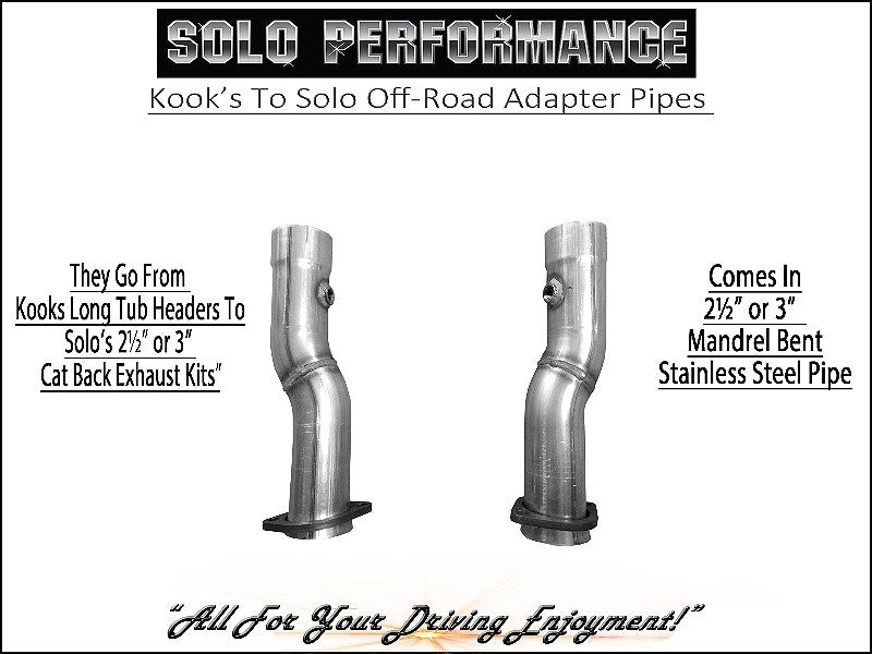2011-2018 Caprice PPV Kook’s to Solo Connection Pipes - 2 ½” [E23989 & E23990] - Black Ops Auto Works