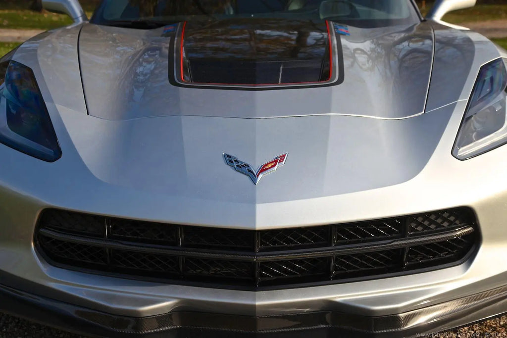 2014-19 CORVETTE CONCEPT7 CARBON FIBER FRONT GRILLE CENTER BAR (2 VARIATIONS) - Black Ops Auto Works