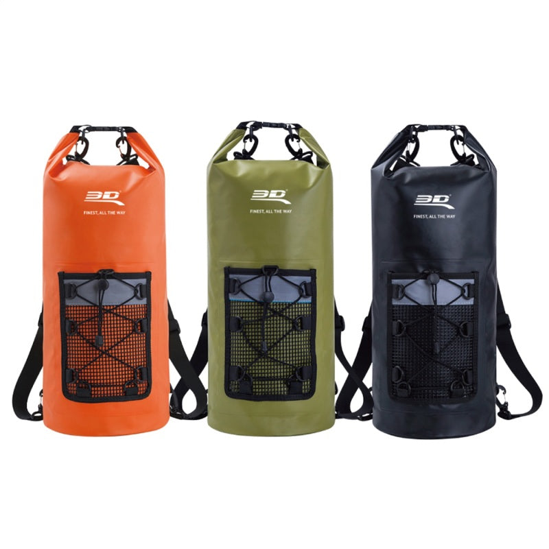 3D MAXpider Roll-Top Dry Bag Backpack - Black-Apparel-3D MAXpider
