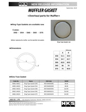 Load image into Gallery viewer, HKS Muffler Gasket 66mm ID 74mm OD HKS