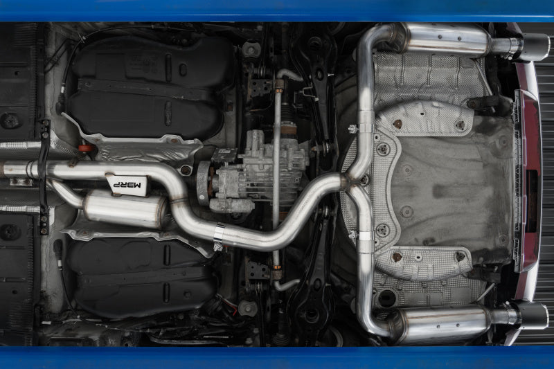 MBRP 17-19 VW Golf Sportwagen/Alltrack 1.8T T304SS 3in Cat-Back 2.5in Dual Split Rear w/ CF Tips MBRP