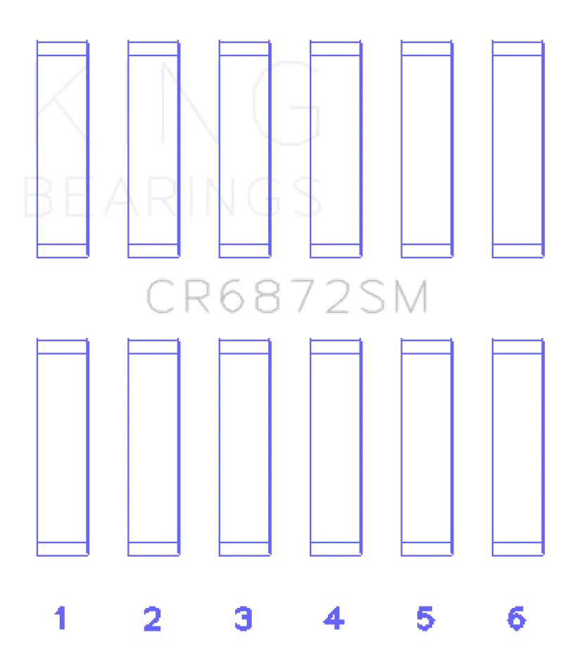 King Toyota 1GR-FE (Size +.25mm) Connecting Rod Bearing Set King Engine Bearings