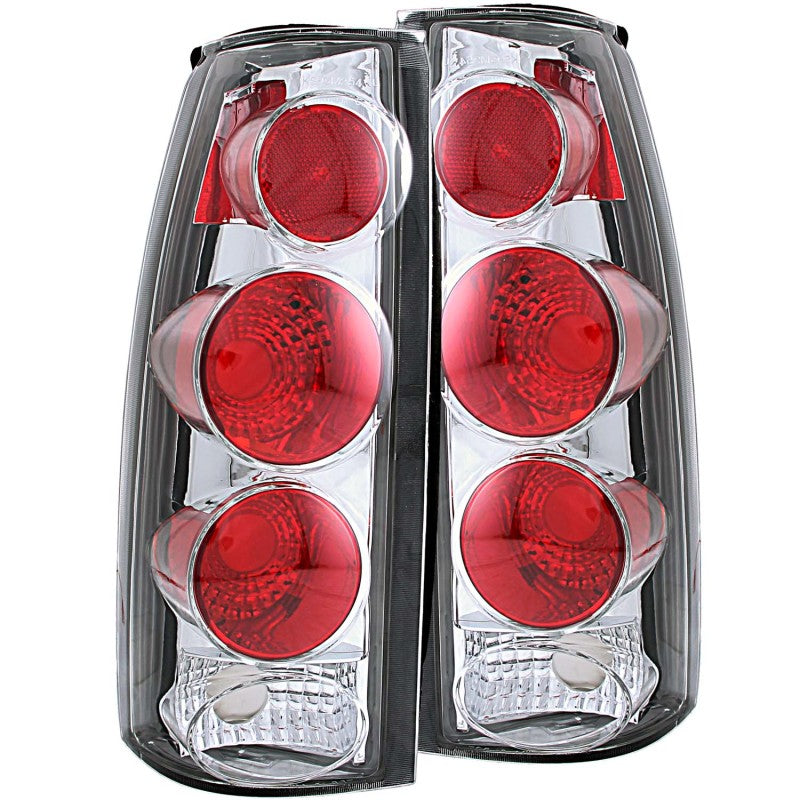 ANZO 1999-2000 Cadillac Escalade Taillights Chrome 3D Style-Tail Lights-ANZO