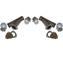 Load image into Gallery viewer, Granatelli 2.5in Stainless Steel Manual Dual Exhaust Cutout Kit w/Slip Fit Band Clamp Granatelli Motor Sports