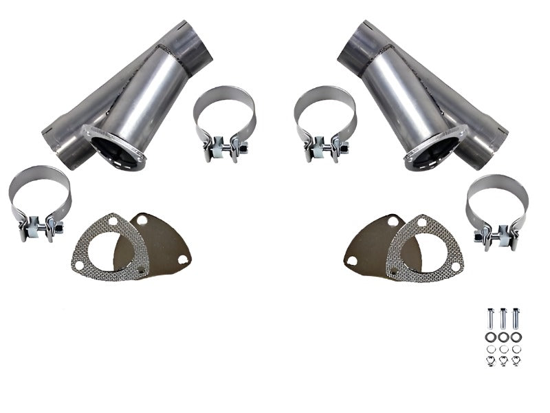 Granatelli 3.0in Stainless Steel Manual Dual Exhaust Cutout Kit w/Slip Fit & Band Clamp Granatelli Motor Sports