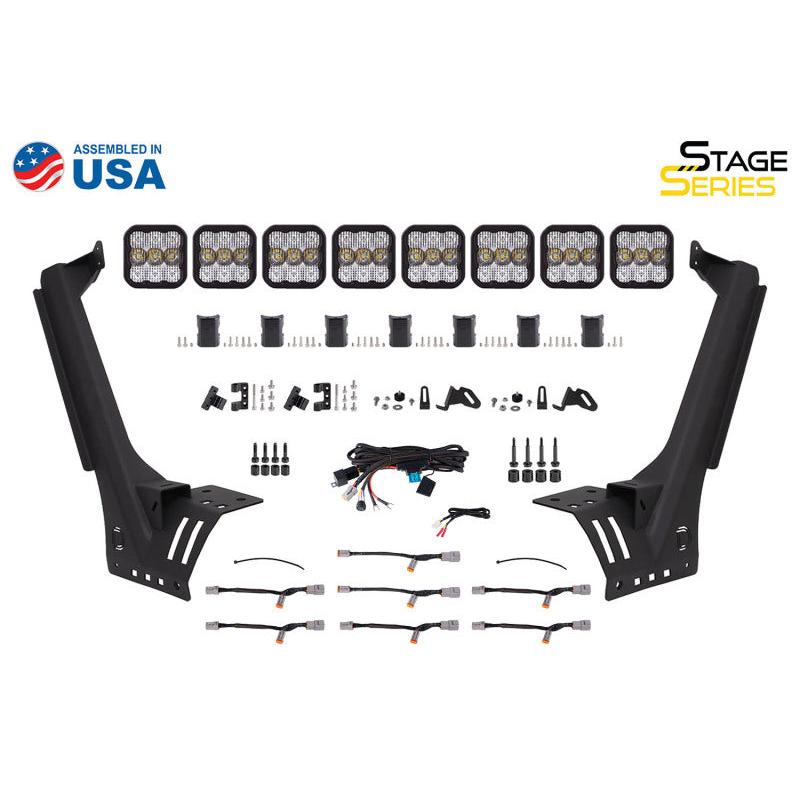 Diode Dynamics Jeep JL SS5 Sport CrossLink Windshield - White Combo Lightbar Kit-Light Bars & Cubes-Diode Dynamics-195995125965-
