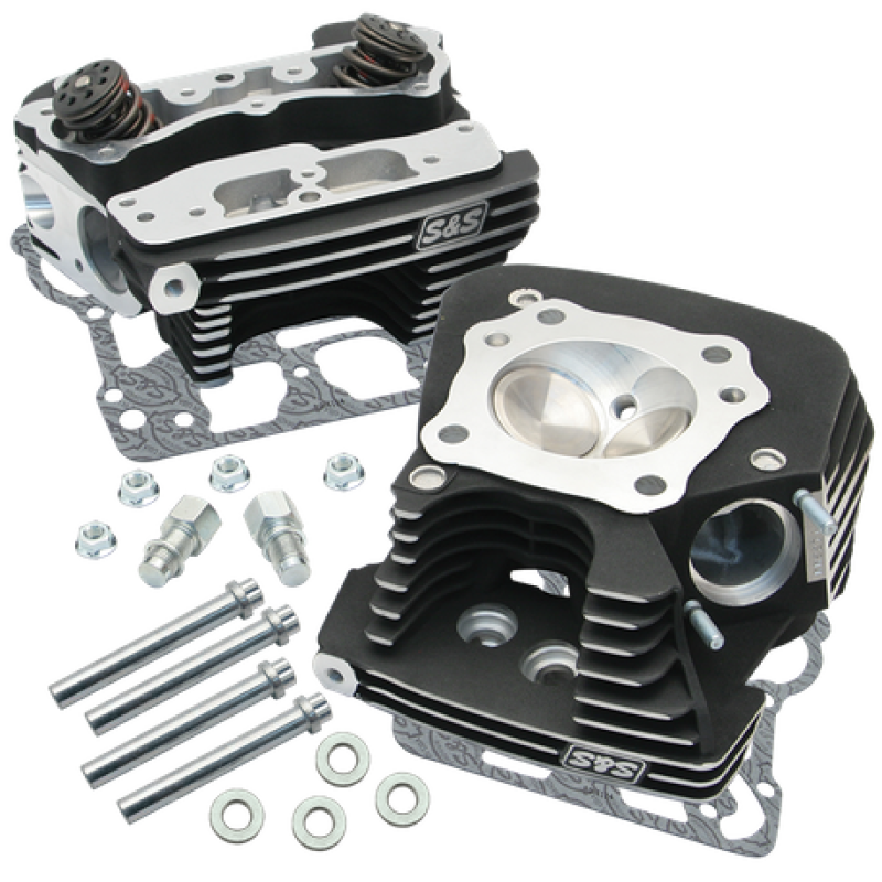 S&S Cycle 08-16 Touring Super Stock 89cc Cylinder Head Kit - Wrinkle Black S&S Cycle
