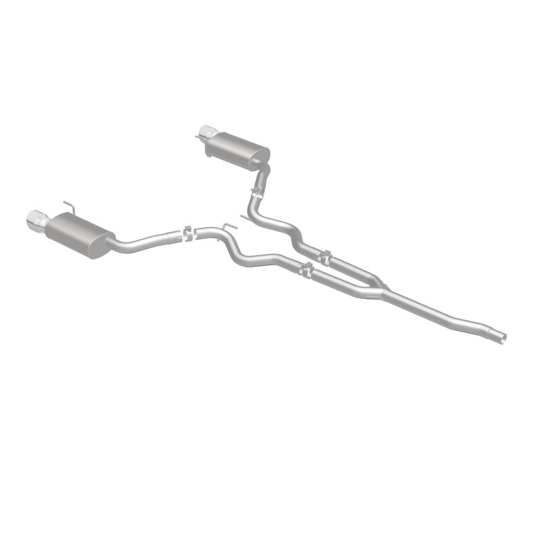 MagnaFlow Cat Back, SS, 2.5in, Street, Dual Split Polished 4.5in Tips 2015 Ford Mustang Ecoboost Magnaflow