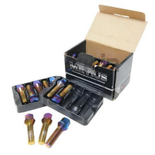 Load image into Gallery viewer, Wheel Mate Mevius Lug Bolt Set of 20 - Black 14x1.50 50mm Ball 14mm RAD Wheel Mate