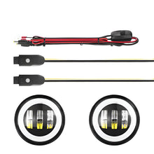Load image into Gallery viewer, XK Glow 4In JL Black RGB LED Jeep Wrangler Fog Light XKchrome Bluetooth App Controlled Kit-Light Accessories and Wiring-XKGLOW