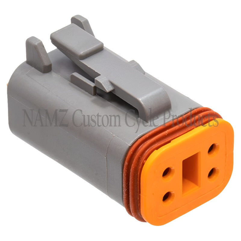 NAMZ Deutsch DT Series 4-Wire Plug & Wedgelock - Grey (Repl. HD 72134-94GY)-Wiring Connectors-NAMZ
