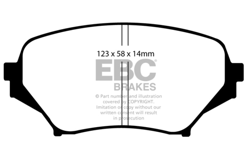 EBC 06-15 Mazda Miata MX5 2.0 Redstuff Front Brake Pads-Brake Pads - Performance-EBC