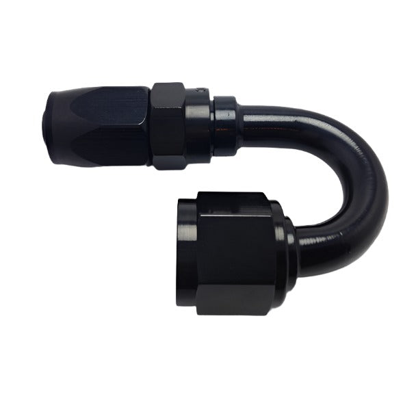Fragola -10AN x 180 Degree Pro-Flow Hose End - Black Fragola