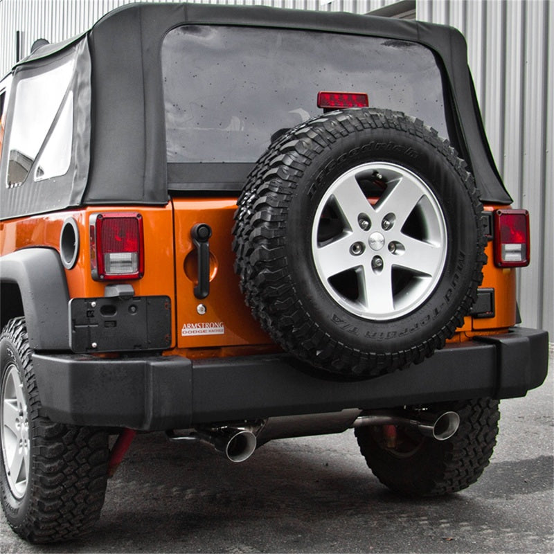 MBRP 07-14 Jeep Wrangler/Rubicon 3.6L/3.8L V6 Axle-Back Dual Rear Exit Aluminum Performance Exhuast-Axle Back-MBRP-882963119766-