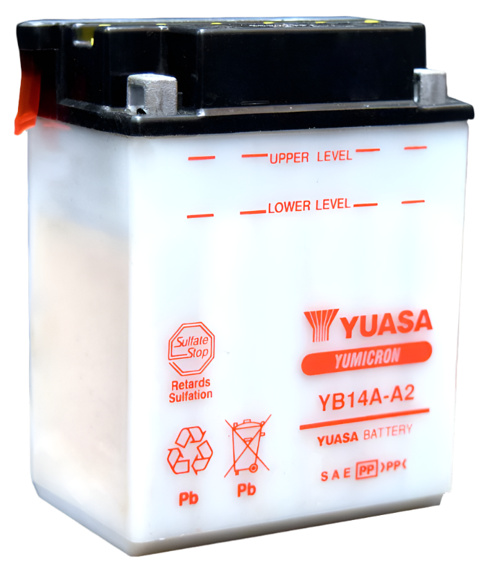 Yuasa YB14A-A2 Yumicron CX 12 Volt Battery-Batteries-Yuasa Battery