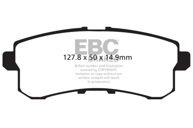 EBC 11-13 Infiniti QX56 5.6 Yellowstuff Rear Brake Pads-Brake Pads - Performance-EBC
