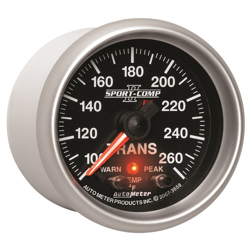 Autometer Elite 52.4mm 100-260F Transmission Temprature Peak & Warn w/ Electronic Control Gauge-Gauges-AutoMeter