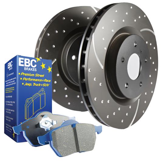 EBC S6KR1318 S6 Kits Bluestuff Pads and GD Rotors-Brake Rotors - Slot & Drilled-EBC-