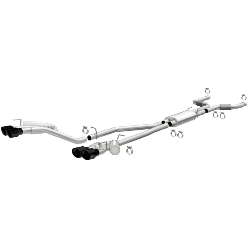 MagnaFlow 20-21 Ford Explorer 3.0L V6 Dual Exit Quad Black Chrome Tip Street Series Cat-Back Exhaust Magnaflow