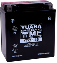 Load image into Gallery viewer, Yuasa YTX16-BS Maintenance Free AGM 12 Volt Battery (Bottle Supplied)-Batteries-Yuasa Battery
