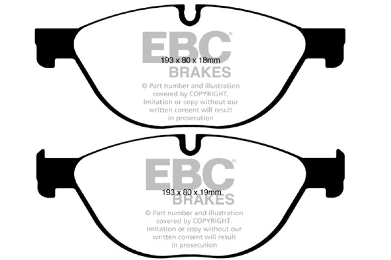EBC 12-13 BMW 528 2.0 Turbo (F10) Performance Redstuff Front Brake Pads EBC