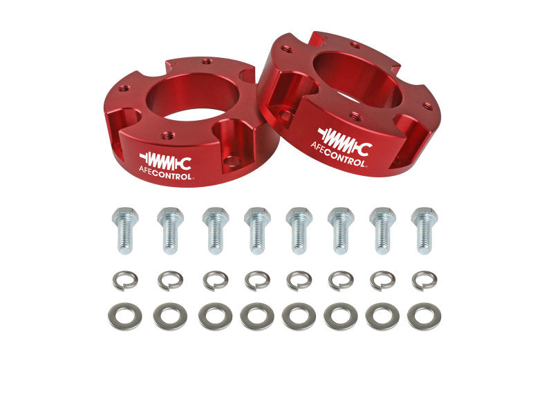 aFe CONTROL 2.0 IN Leveling Kit 07-21 Toyota Tundra - Red-Leveling Kits-aFe-802959006962-