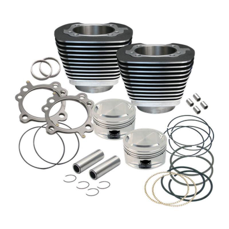 S&S Cycle 99-06 BT Replacement 3-7/8in Bore Cylinder & Piston Kit For S&S 95in Big Bore Kits- Wblack S&S Cycle