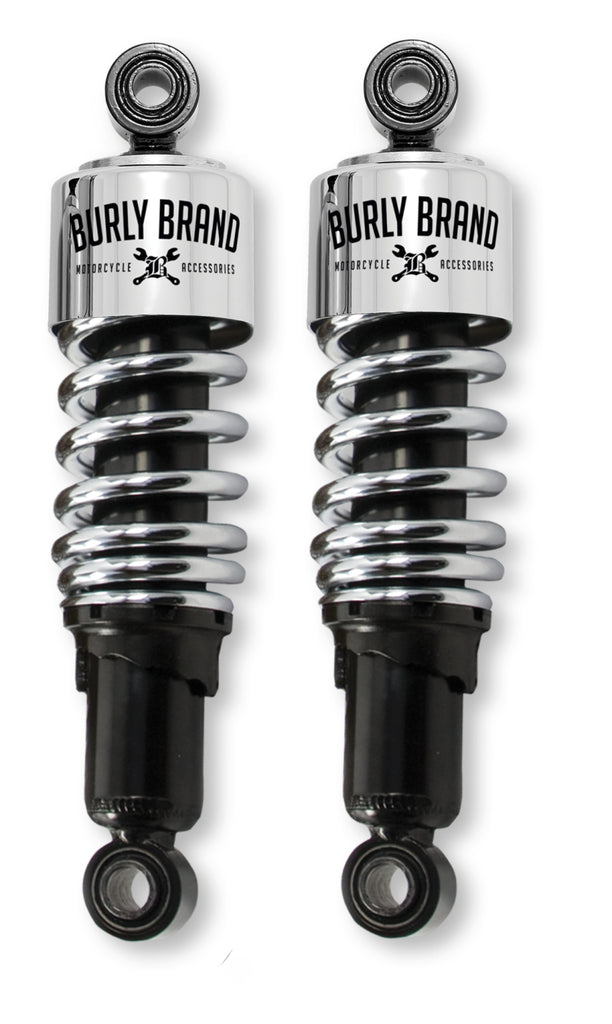 Burly Brand XL Shocks 10.5in - Chrome Burly Brand