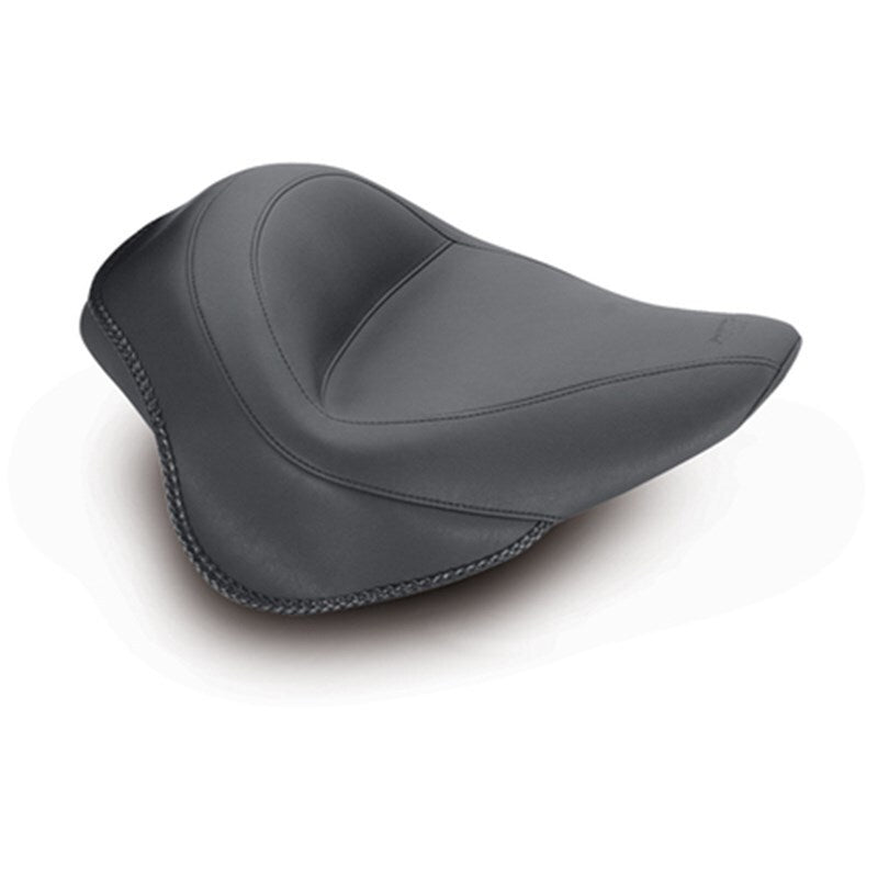 Mustang 11-13 Harley Blackline, 12-17 Slim,Slim S Wide Touring Solo Seat - Black Mustang Motorcycle