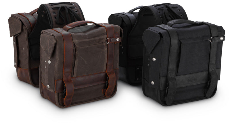 Burly Brand Throw-over Saddlebag - Black Burly Brand